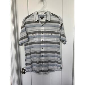 Eddie Bauer Men's Striped Classic Fit Button-Up Dress Shirt Multicolor SZ Medium